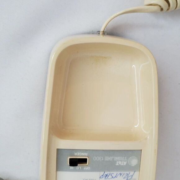 Vintage Princess Push Button Telephone AT&T Trimline 1300 Wall Desk Tan Beige - Picture 2 of 4